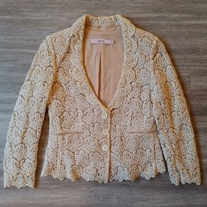 VALENTINO RED Vintage Floral Lace Blazer